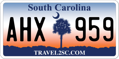 SC license plate AHX959