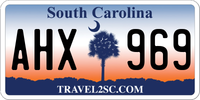 SC license plate AHX969