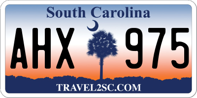 SC license plate AHX975