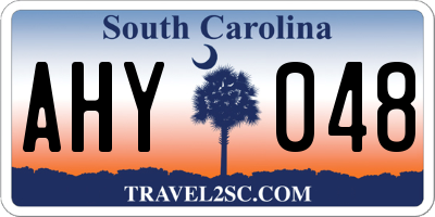 SC license plate AHY048