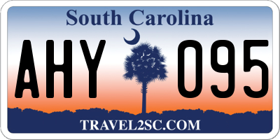 SC license plate AHY095