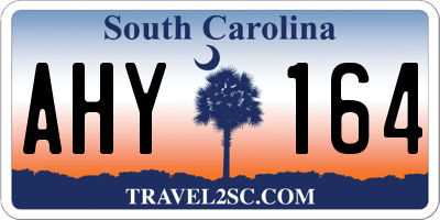 SC license plate AHY164