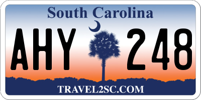SC license plate AHY248