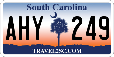 SC license plate AHY249