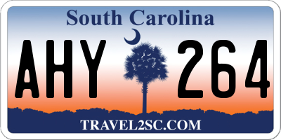 SC license plate AHY264