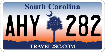 SC license plate AHY282