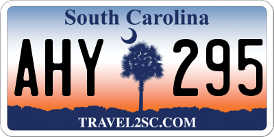 SC license plate AHY295