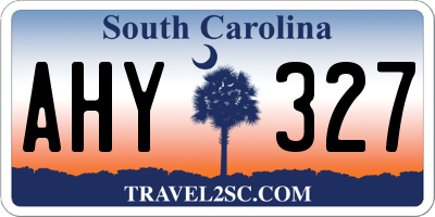 SC license plate AHY327