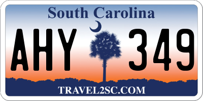 SC license plate AHY349