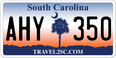 SC license plate AHY350
