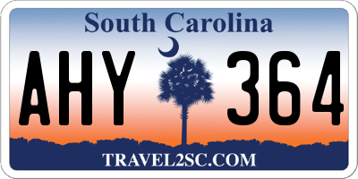 SC license plate AHY364