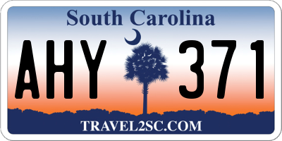 SC license plate AHY371