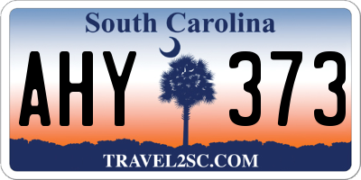 SC license plate AHY373