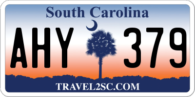 SC license plate AHY379