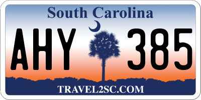 SC license plate AHY385
