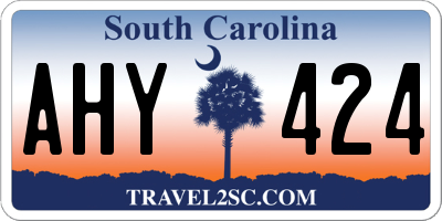 SC license plate AHY424