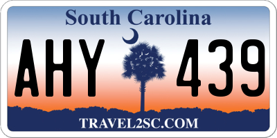 SC license plate AHY439