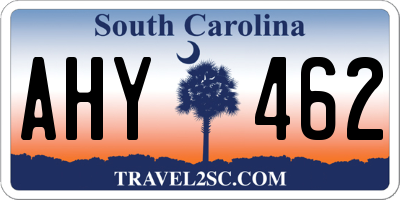 SC license plate AHY462