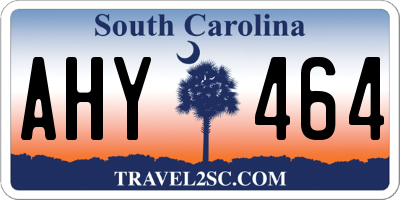 SC license plate AHY464