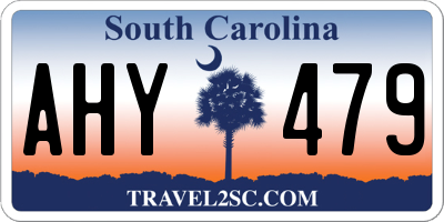 SC license plate AHY479
