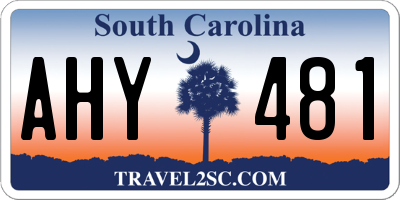 SC license plate AHY481
