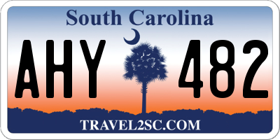 SC license plate AHY482