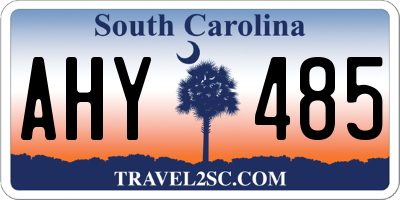 SC license plate AHY485