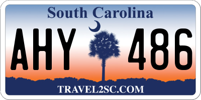 SC license plate AHY486