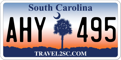 SC license plate AHY495