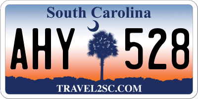 SC license plate AHY528