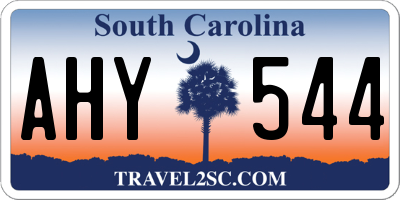SC license plate AHY544