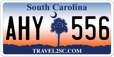 SC license plate AHY556