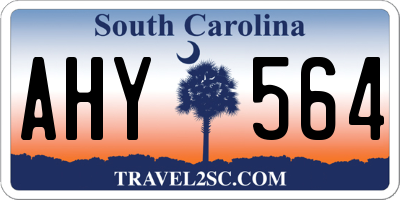 SC license plate AHY564