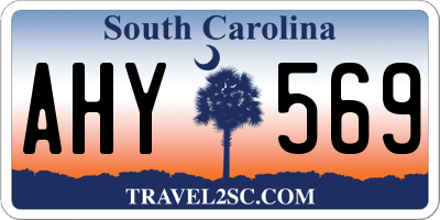 SC license plate AHY569