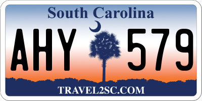 SC license plate AHY579