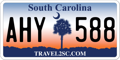 SC license plate AHY588
