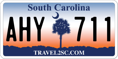 SC license plate AHY711