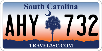 SC license plate AHY732
