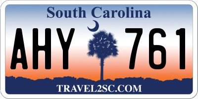 SC license plate AHY761