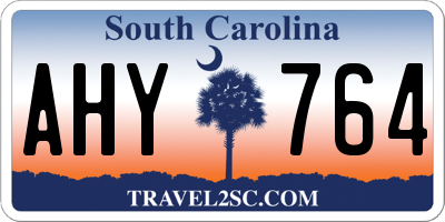 SC license plate AHY764