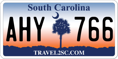SC license plate AHY766