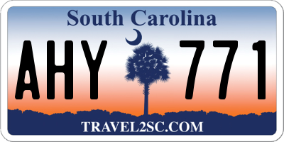 SC license plate AHY771