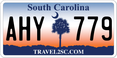 SC license plate AHY779