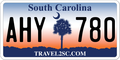 SC license plate AHY780