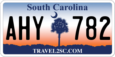 SC license plate AHY782