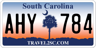 SC license plate AHY784