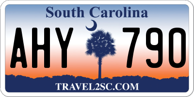 SC license plate AHY790