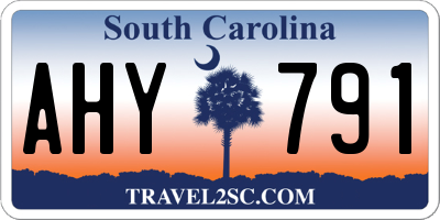 SC license plate AHY791
