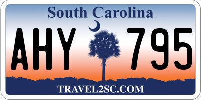 SC license plate AHY795