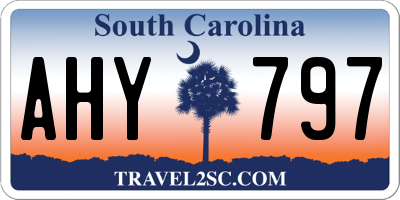 SC license plate AHY797